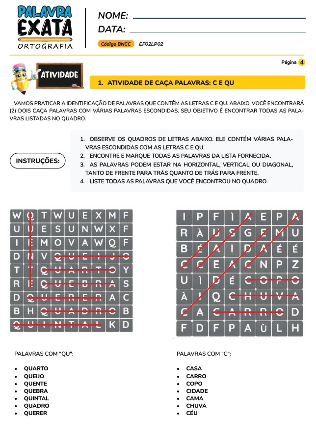 Ortografia Atividades